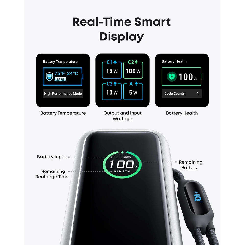 ANKER Zolo Powerbank 25000mAh 165W black - iPoncomp.com