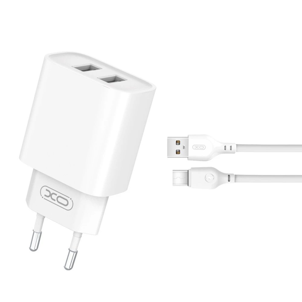 XO CE02C networking charger 10.5W + USB Type C cable white