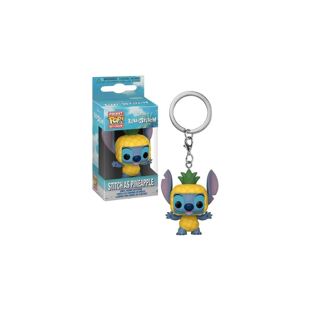 FUNKO Pocket Pop Keychain Disney - Stitch ananász clothes variant key ring