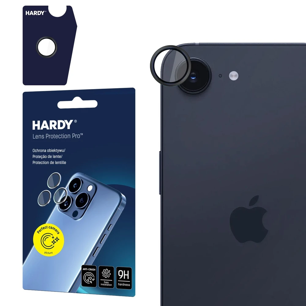 3MK Hardy Lens Protection Pro Camera lens shield iPhone 16e black
