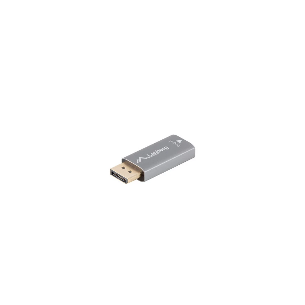 LANBERG HDMI 2.1 DisplayPort 1.4 Átalakító Ezüst 3cm AD-DP-HD-03