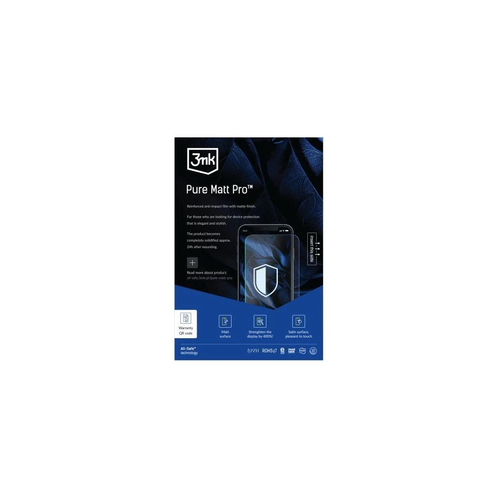 3MK All-Safe Aio Pure Matt Pro Dry & Wet Fitting Phone 25pcs