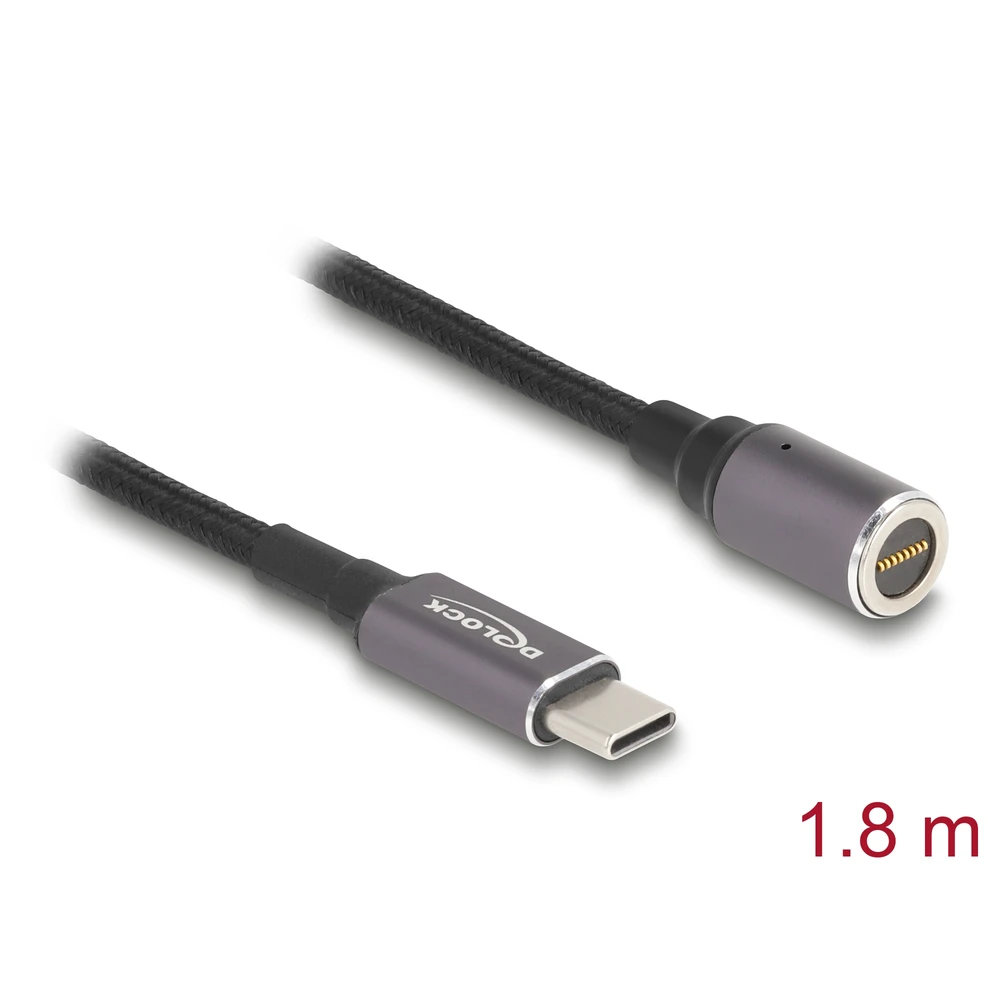 DELOCK Laptop charger cable USB Type-C apa - magnetic 8 pin socket 1.8 m