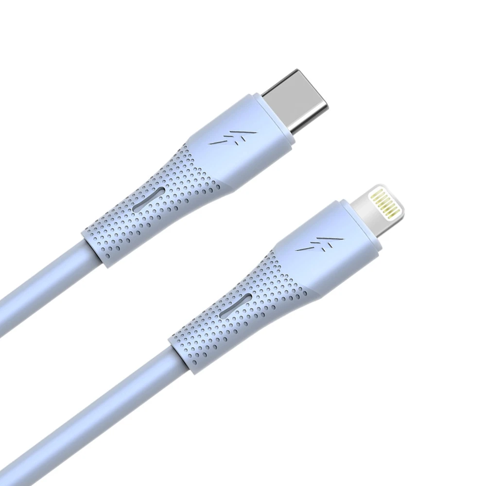 AVAX USB 2.0 Type C Lightning Töltő/adat Világoskék 1.5m CB3311
