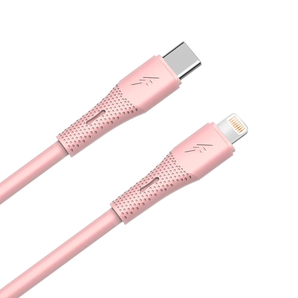 AVAX USB 2.0 Type C Lightning Töltő/adat Pink 1.5m CB3312