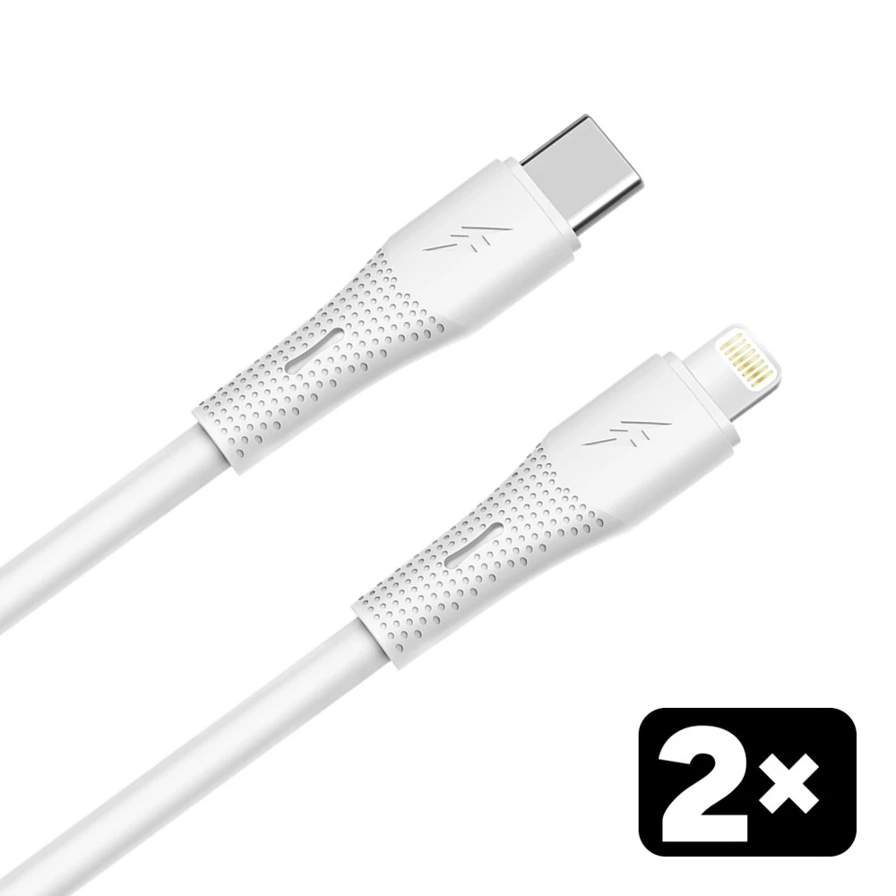 AVAX USB 2.0 Type C Lightning Töltő/adat Fehér 1.5m CB4304