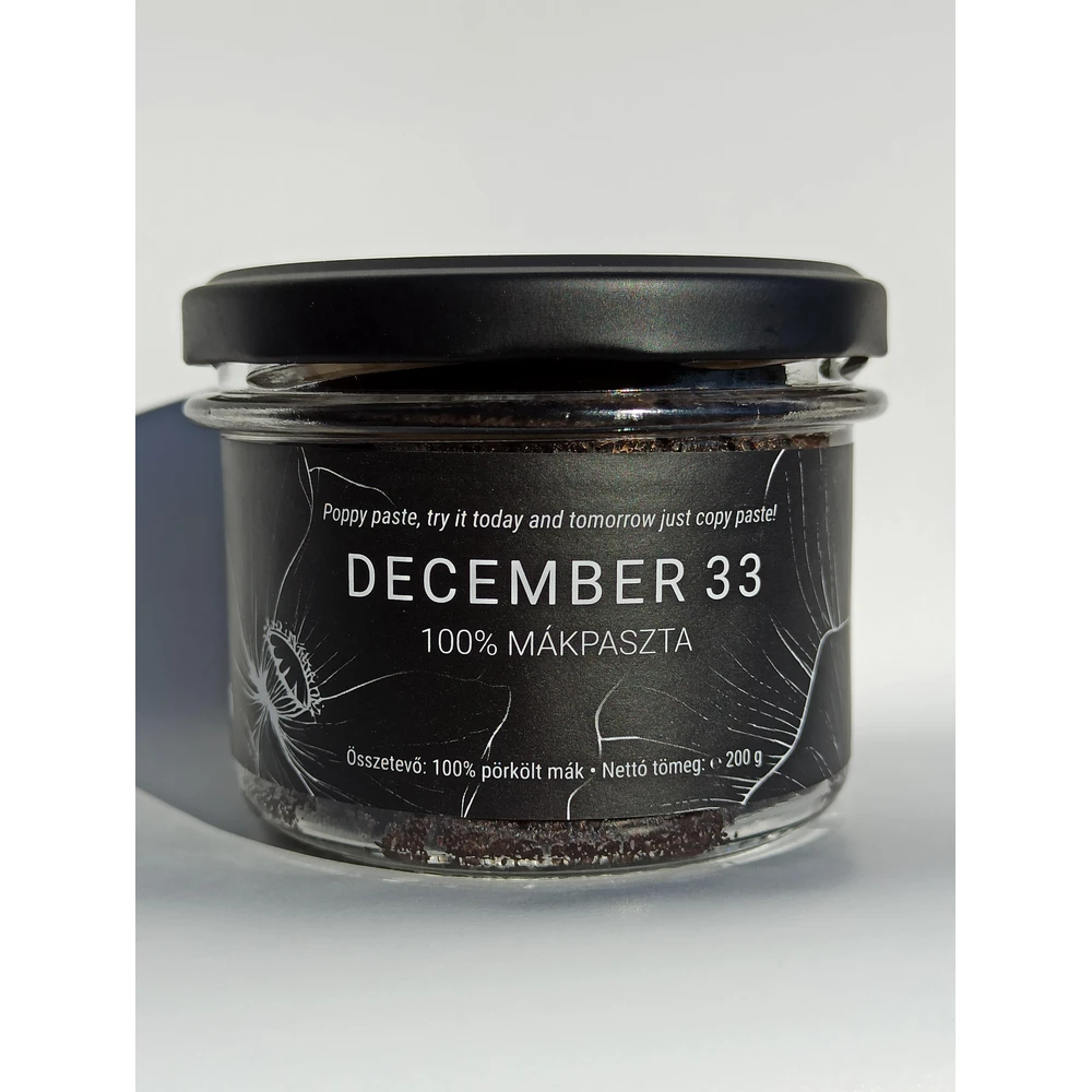 DECEMBER 33 mákpaszta White 100% 200g