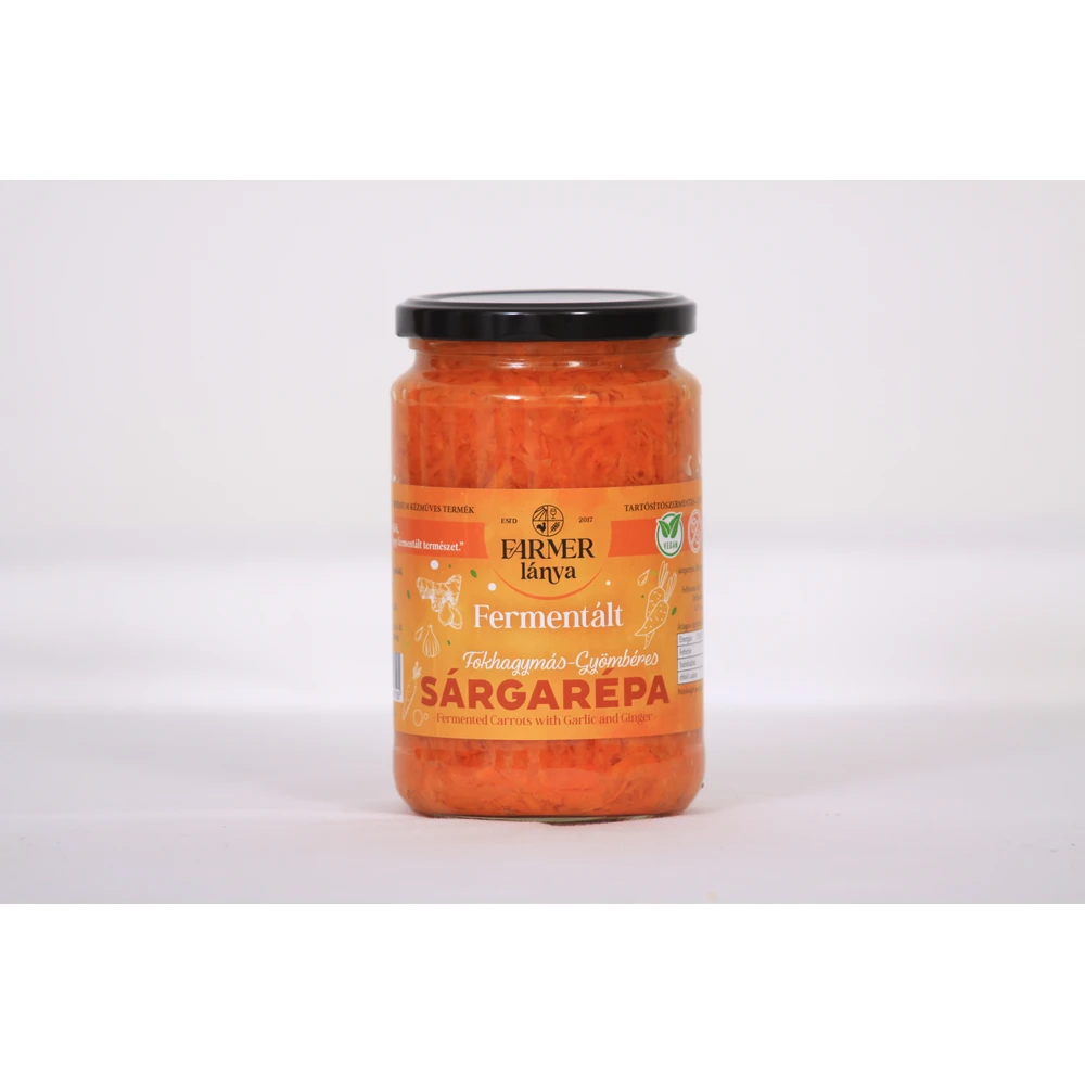 FARMER LÁNYA fermentált fokhagymás gyömbéres sárgarépa 720ml