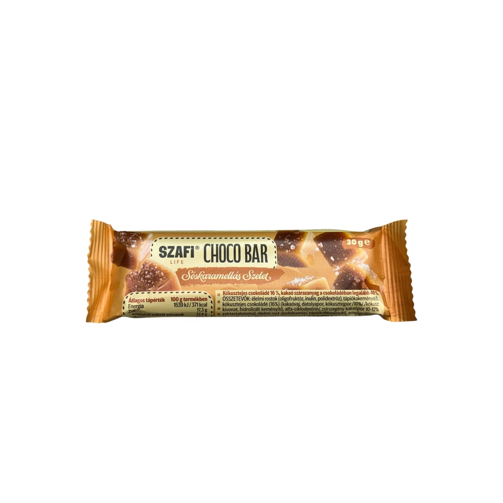 Szafi Life choco bar sós karamellás slice Glutenfree 30 g