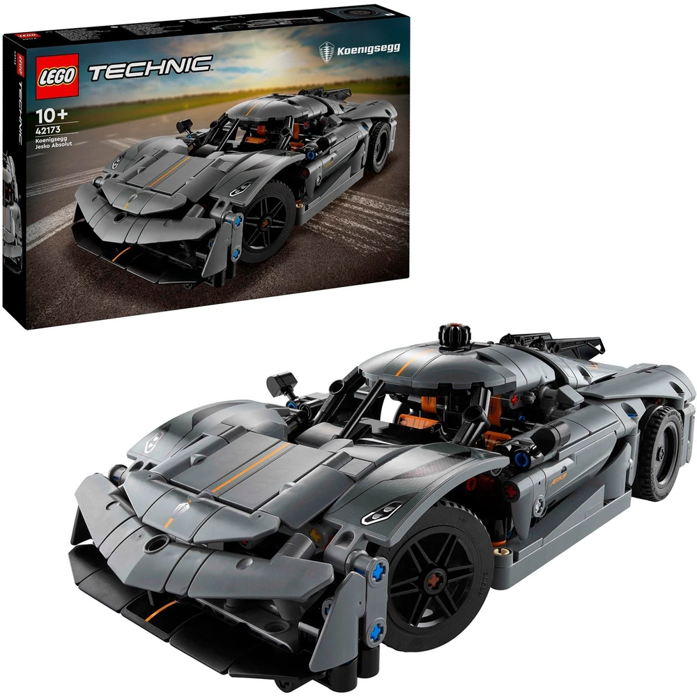 LEGO 42173 Technic Koenigsegg Jesko Absolut szupersportkocsi építőjáték szürke színben