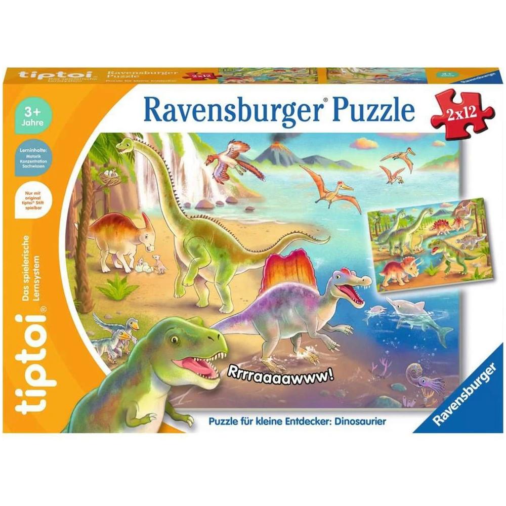 RAVENSBURGER tiptoi Puzzle kis felfedezőknek: Dinoszauruszok 00198