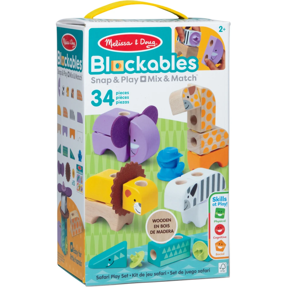 MELISSA AND DOUG Blockables Safari játékszett konstrukciós játék 6074903