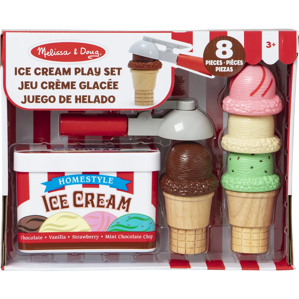 MELISSA AND DOUG Scoop & Stack fagylalt készlet - játékkonyha kiegészítő 6074871