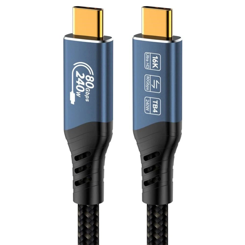 PREMIUMCORD USB 4.0 Type C Összekötő Fekete 1.2m ku4ca12