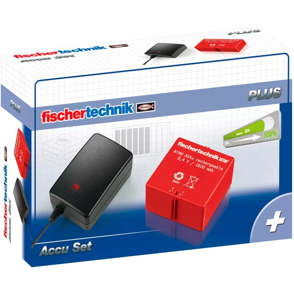 FISCHERTECHNIK Battery set with charger 34969 (piros technikai építőkészletekhez) 34969