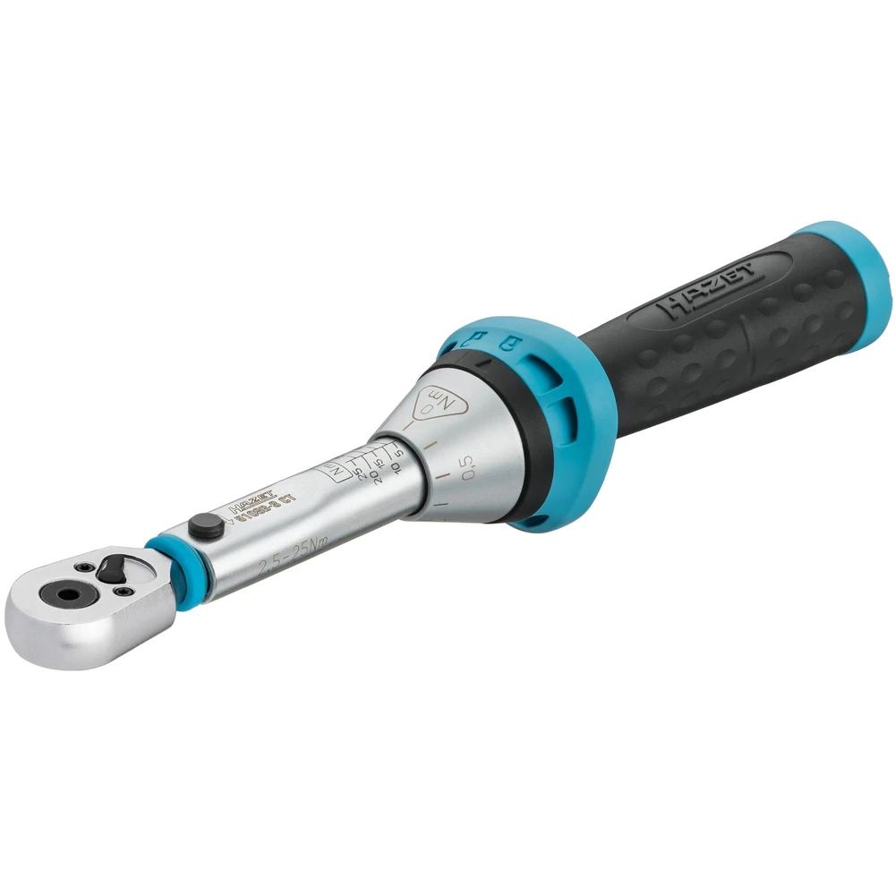 HAZET Nyomatékkulcs 5108B-3CT bitekhez 1/4" kék/fekete megfordítható racsnis