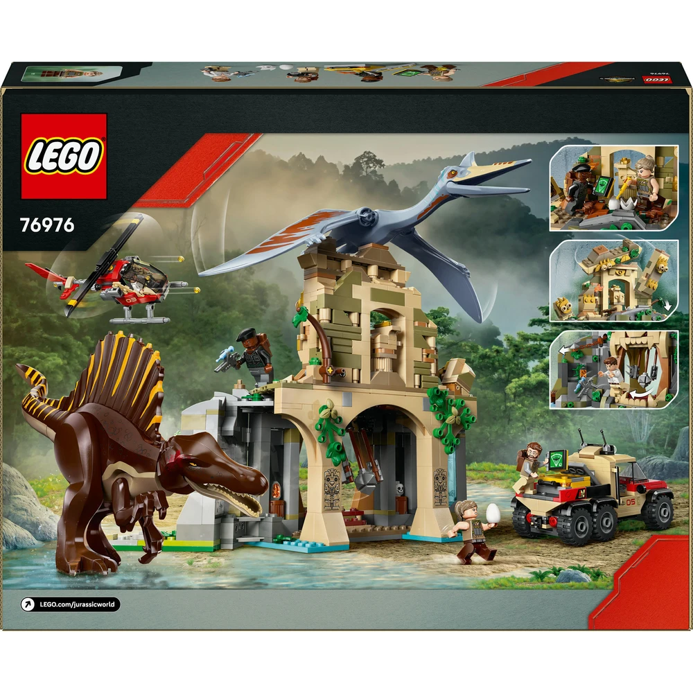 LEGO 76976 Jurassic World Spinosaurus & Quetzalcoatlus Helicopter Raid ...