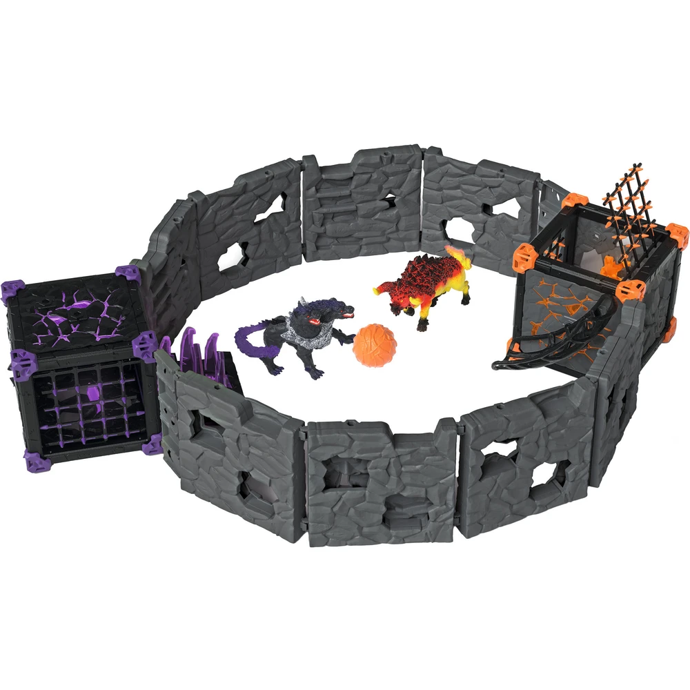 SCHLEICH Eldrador Creatures BattleCave Aréna: Lava vs. Shadow játékfigura set 42673
