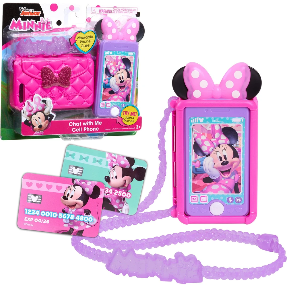 JUST PLAY Disney Junior Minnie Mouse beszélgető mobiltelefon játékszett 89876