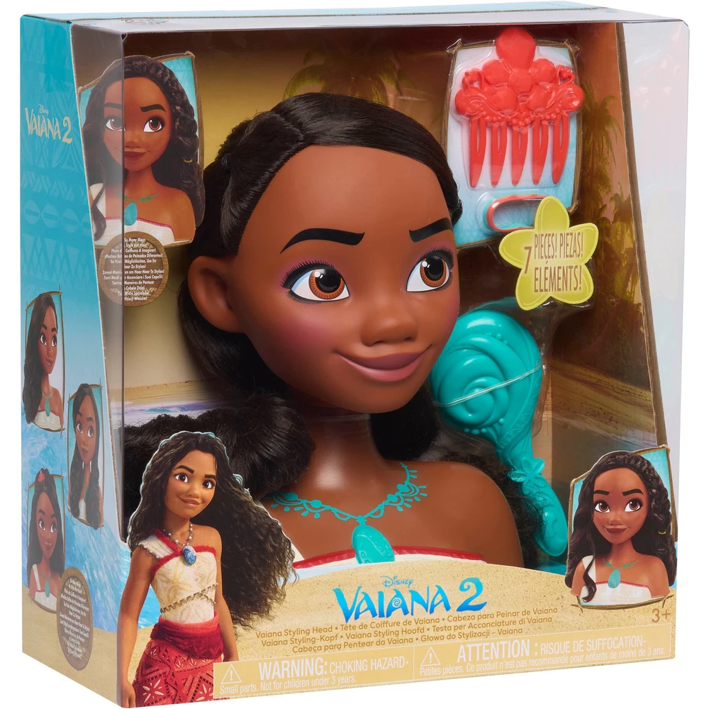 JUST PLAY Disney Princess Vaiana Styling Head - Smink and styling fej 87048