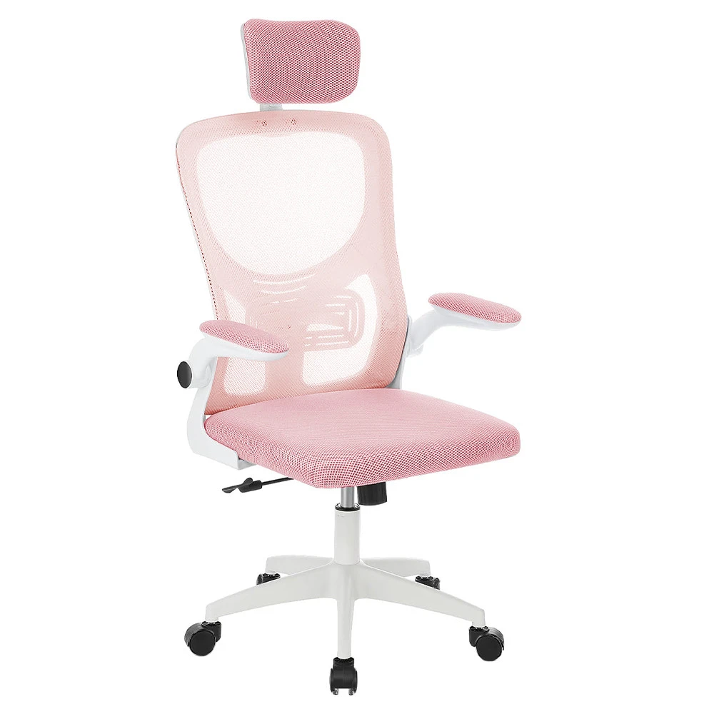 TIMELESS Ergonomikus irodai szék deréktámasszal fejtámlával rózsaszín