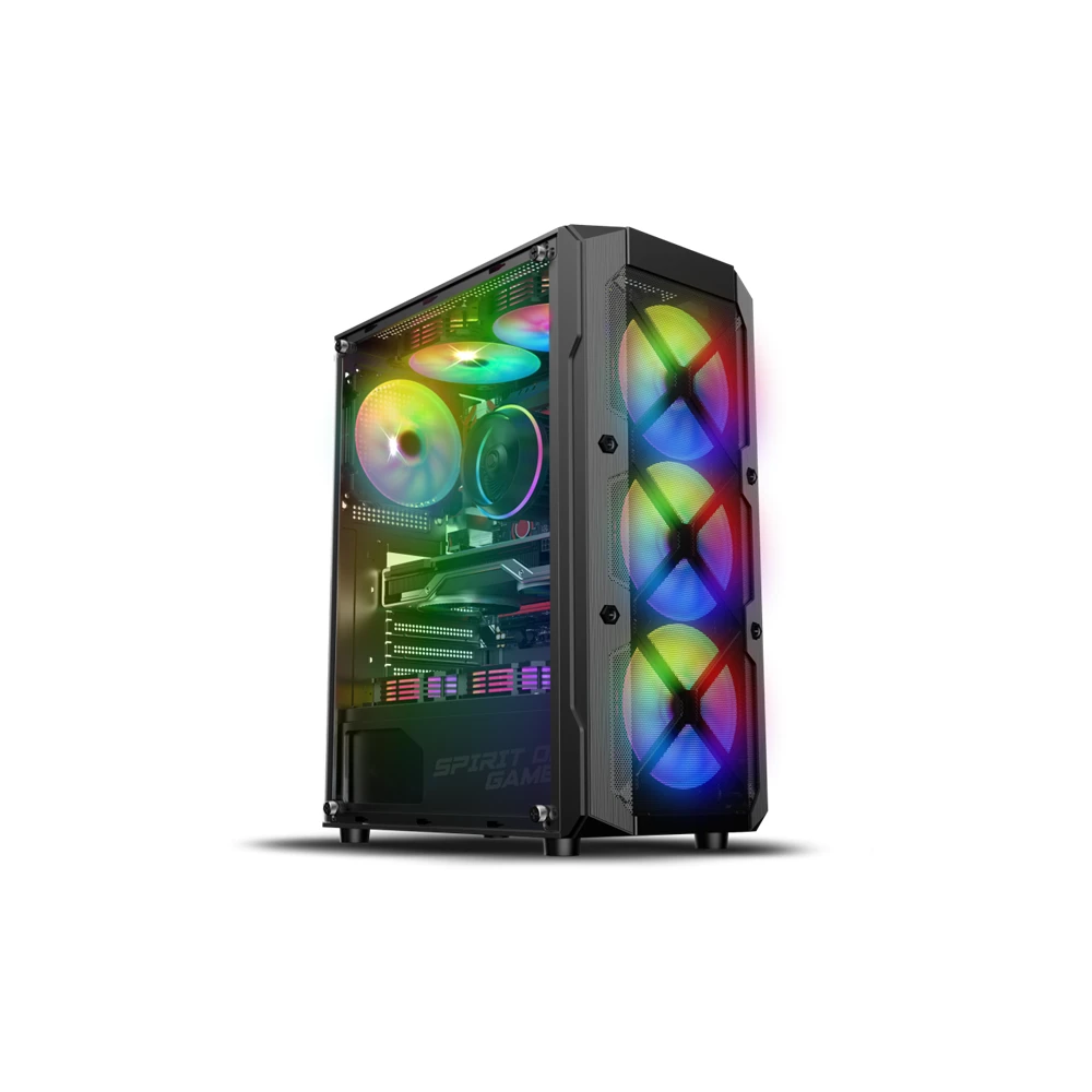 SPIRIT OF GAMER PC-Gehäuse REBEL XT Black schwarz Stop-Shop 8502RA
