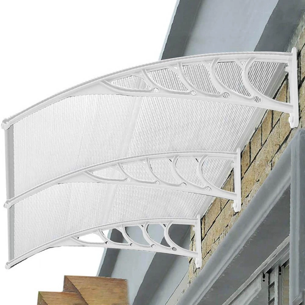 Plastic roof 240 x 90 cm dupla banner white color mural tartóelemekkel