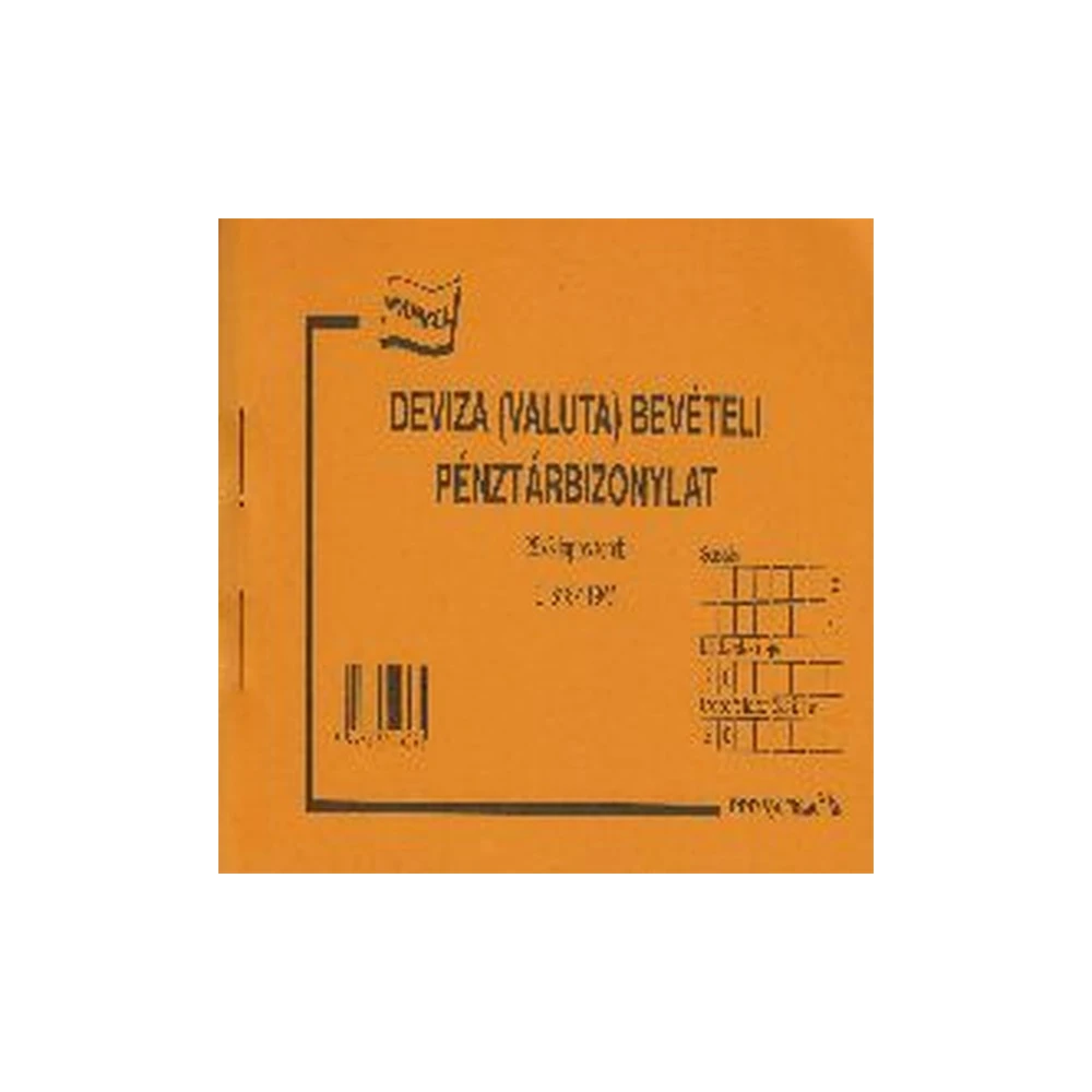 C.318-119/V 50x3lapos deviza bevételi pénztár bizonylat