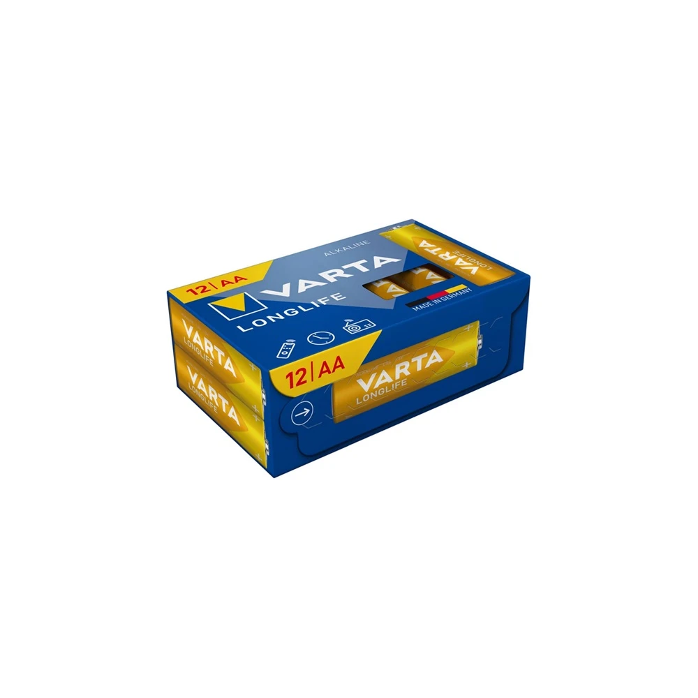 VARTA LONGLIFE CUBE tartós elem AA LR06 1.5V lítium 12db 4106301132