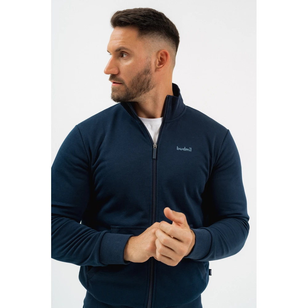 BUDMIL Galléros szabadidőfelső man M size dark blue