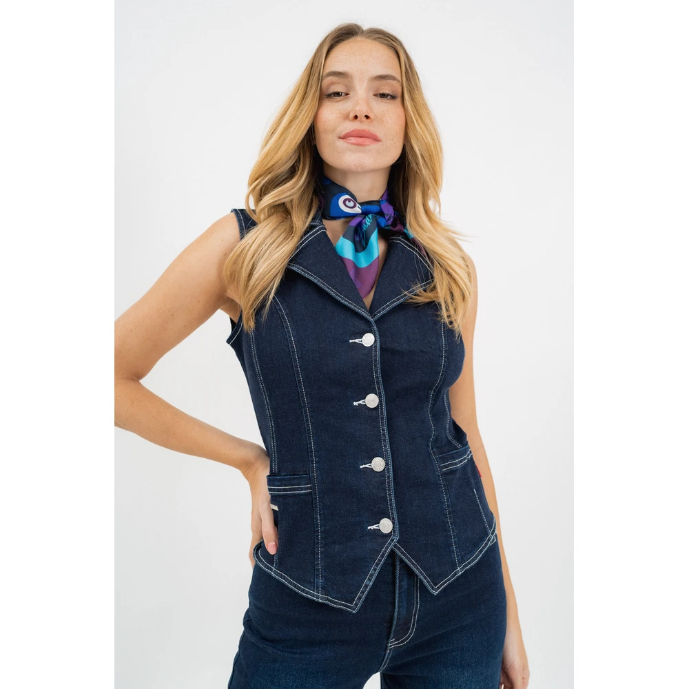 BUDMIL Farmermellény female M size dark blue