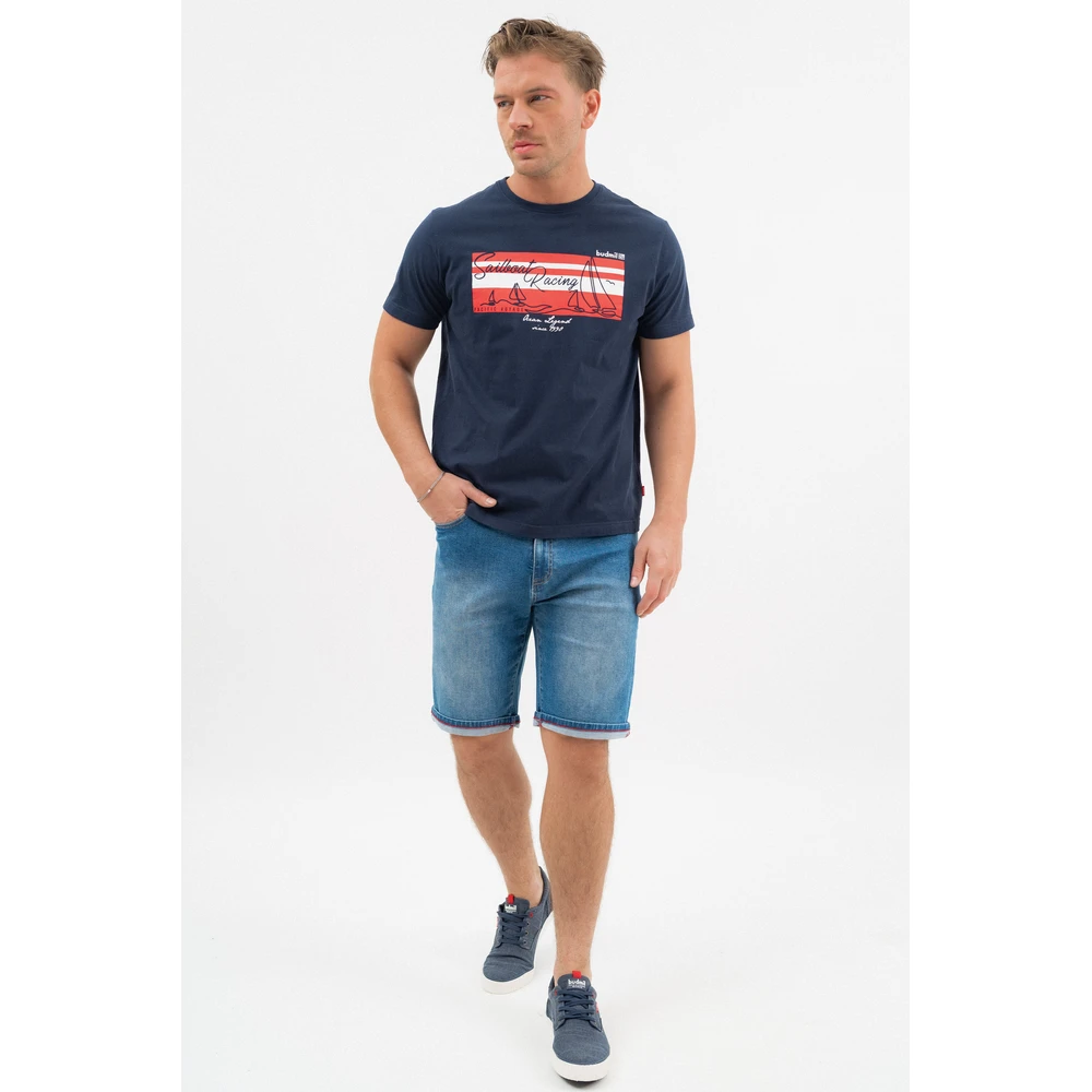 BUDMIL Man farmer bermuda pants v.kék M