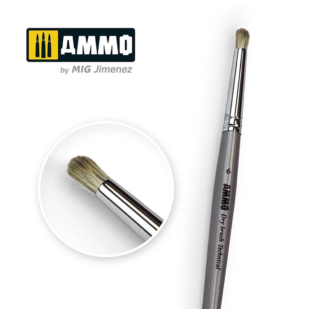 AMMO 6 Drybrush Technical brush dry ecseteléstechnikához AMIG8702