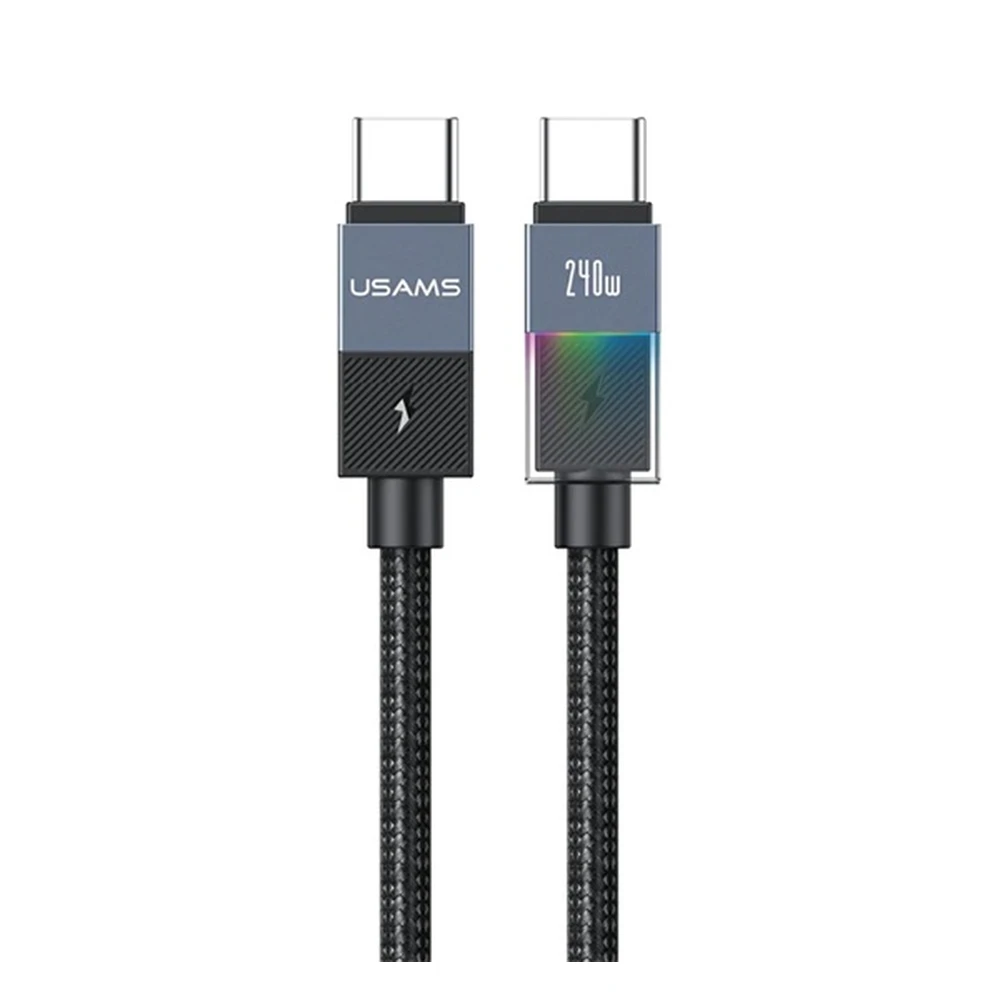 USAMS USB 2.0 Type C Összekötő Sötétszürke 1.2m SJ775USB01