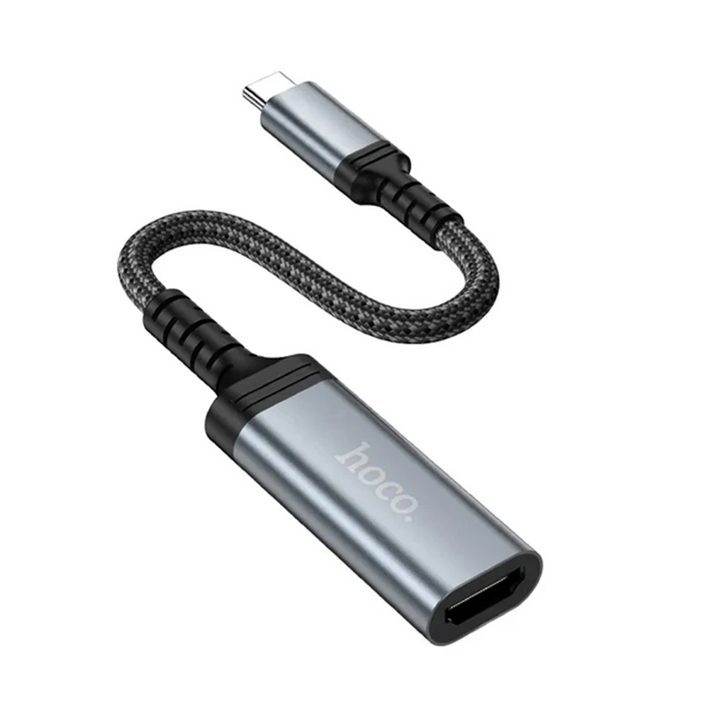 HOCO adapter kábel Type-C - HDMI aljzat 4K 20cm sötétszürke UA43A