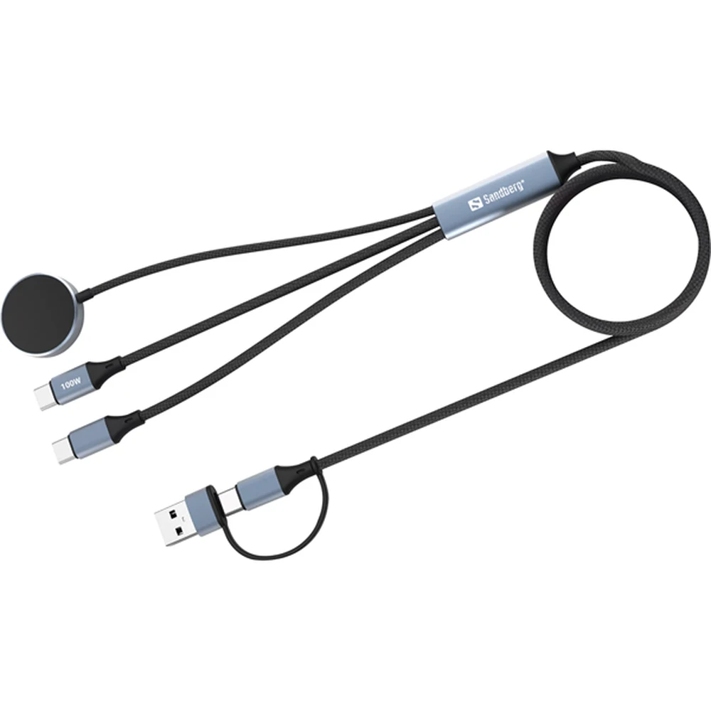 SANDBERG USB 2.0 + USB 2.0 Type C USB 2.0 Type C Átalakító Fekete 1.2m 441-69