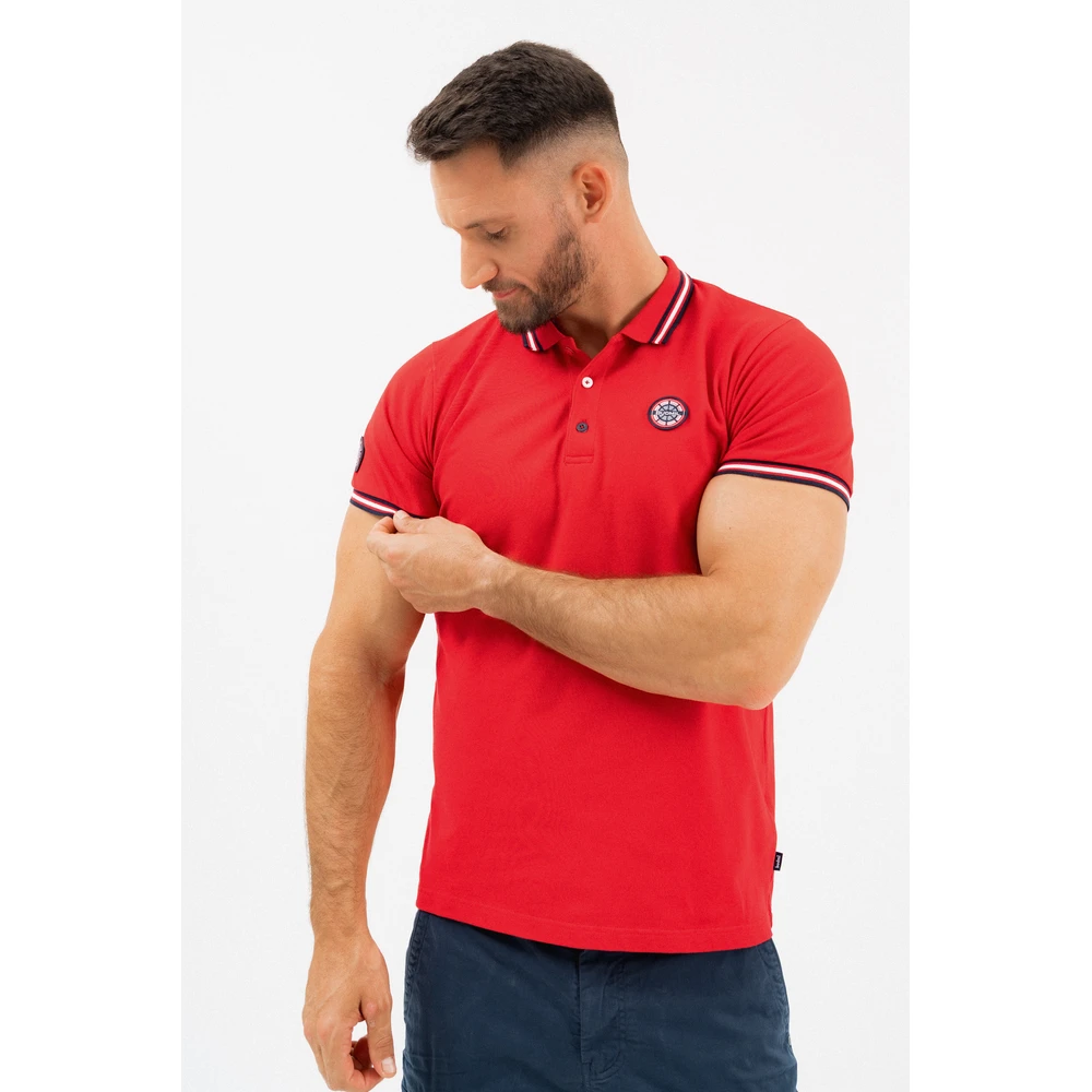 BUDMIL Galléros piké polo man modern fit red XL