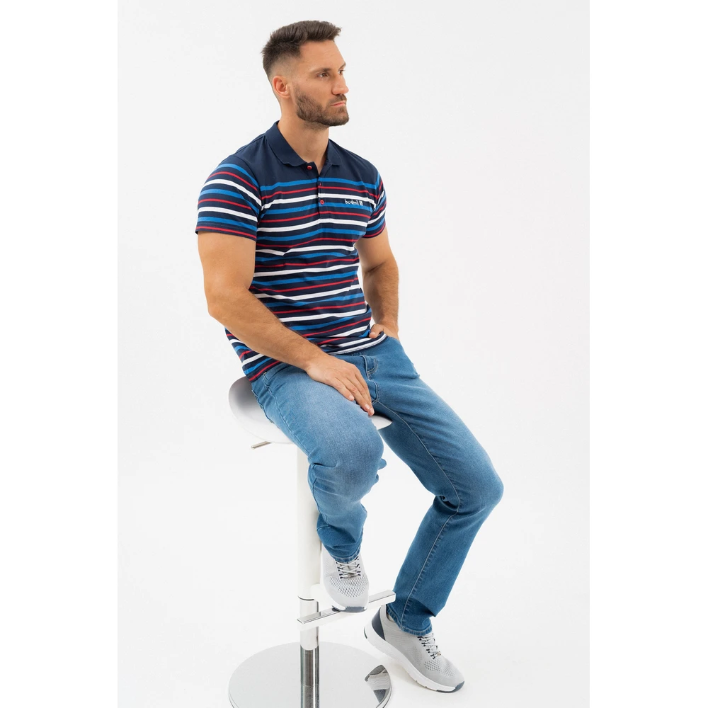 BUDMIL Galléros polo man XL blue-white