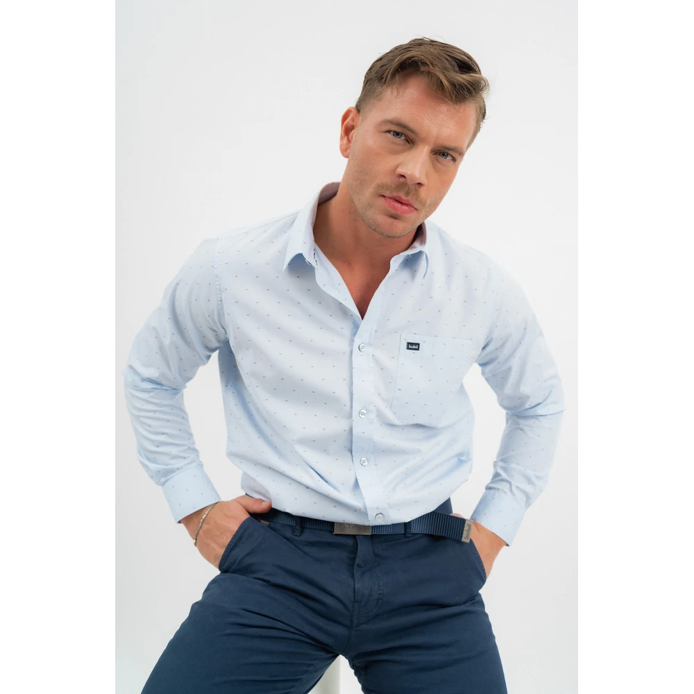 BUDMIL Regular fit long sleeve man ing dark blue