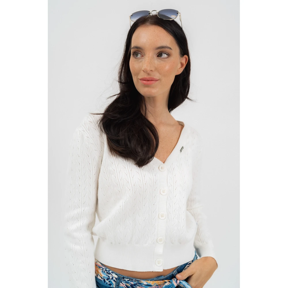 BUDMIL Female bound kardigán short lezser fazon off-white S