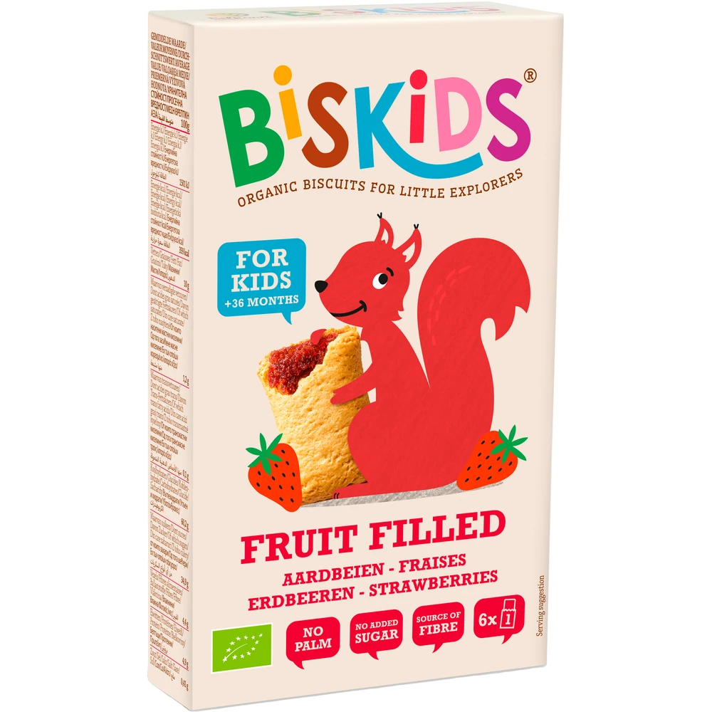 BISK Fruit filled biokeksz eperpürével töltve 120g 100850