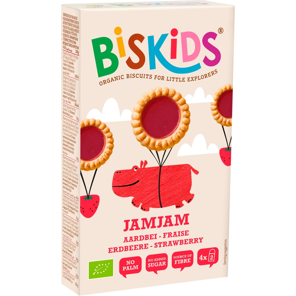 BISK JamJam biokeksz epres töltelékkel 100g 100852