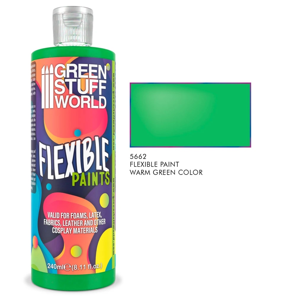 GREEN STUFF WORLD Flexible Paint meleg zöld 240ml GSW5662