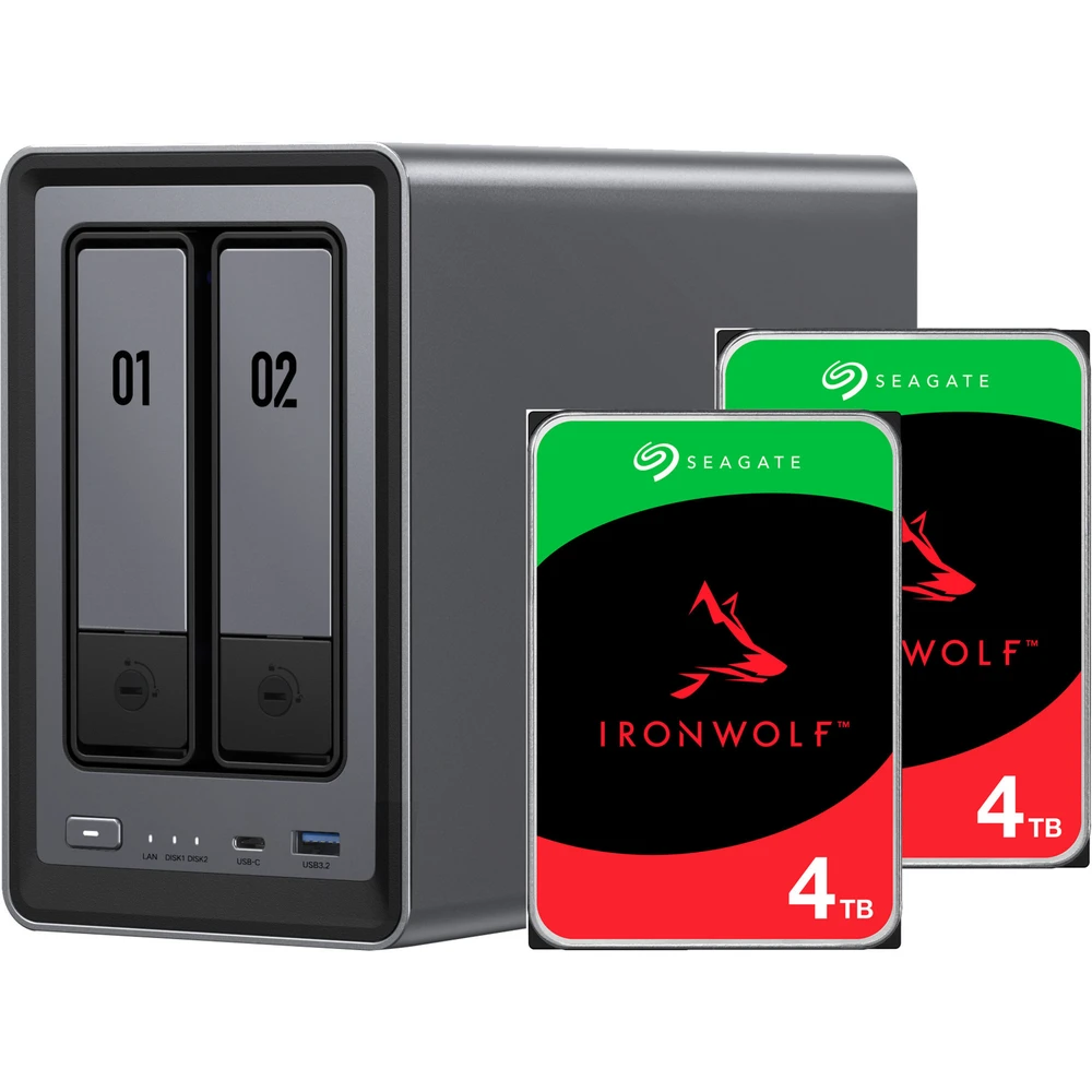 UGREEN NASync DXP2800 + 2x 4TB Seagate IronWolf HDD Bundle UGRSEA-XP1