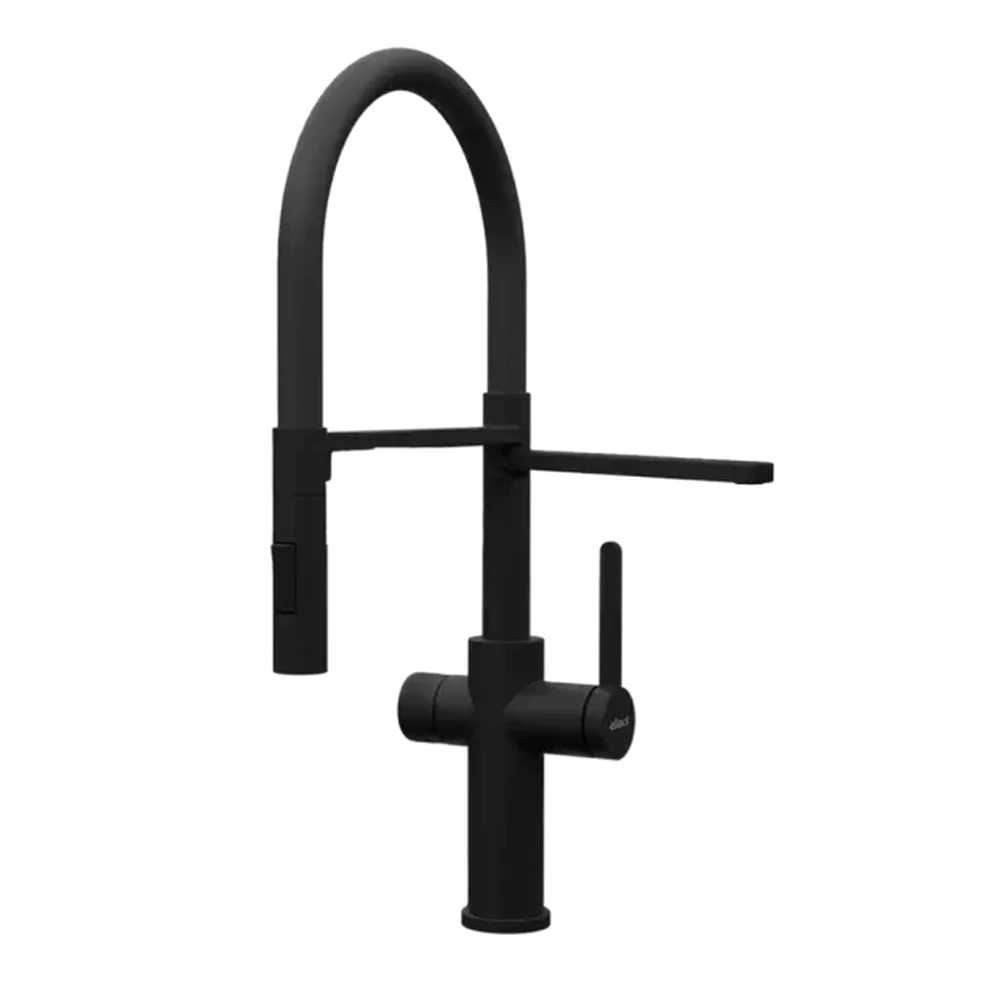 ELLECI Faucet Ventum black pullable head MOKVNTBK