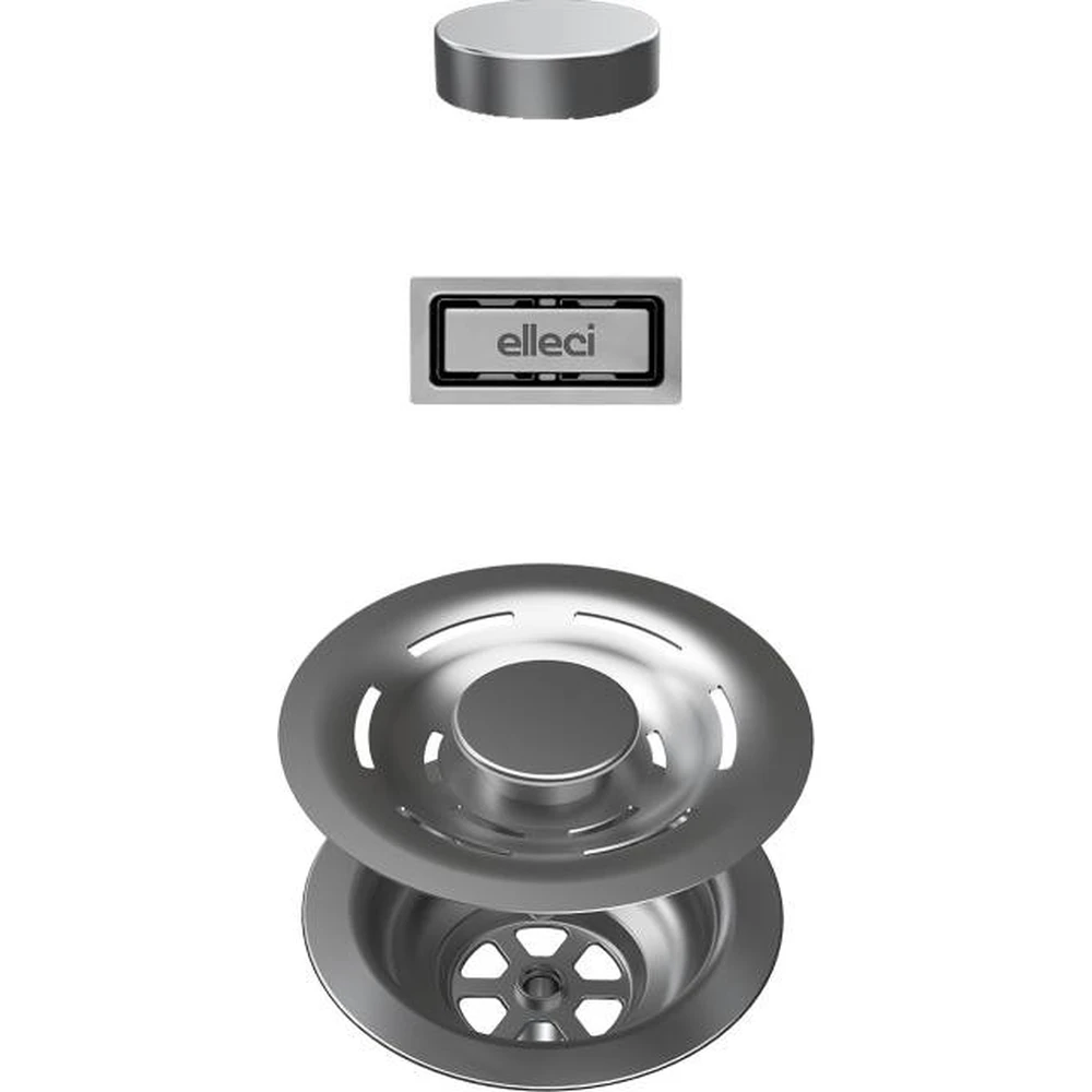 ELLECI Flow-Pro Open Twist automata dugókiemelő egymedencés inox KITASPT-F-1VSELL-IN