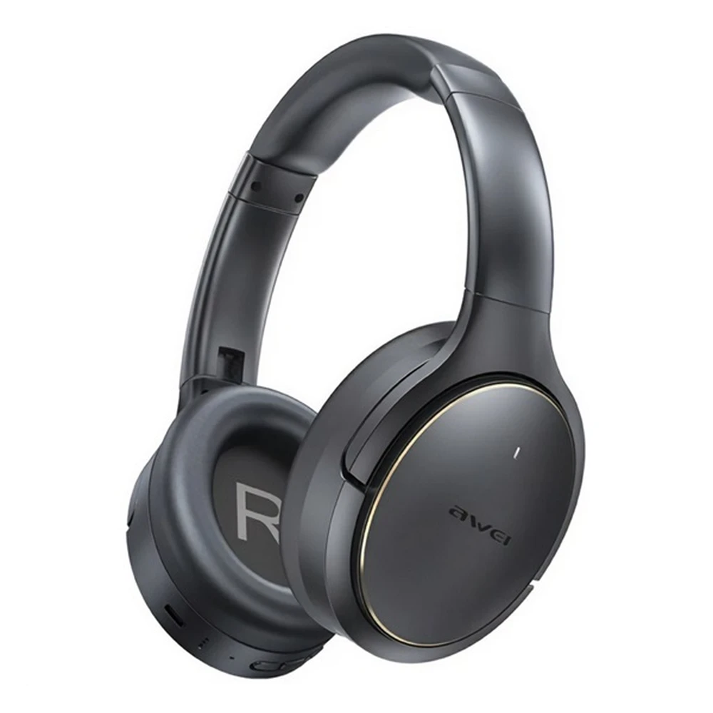 AWEI Bluetooth headphone stereo v6.0 mikrofon zajszűrő collapsible black AT20_B