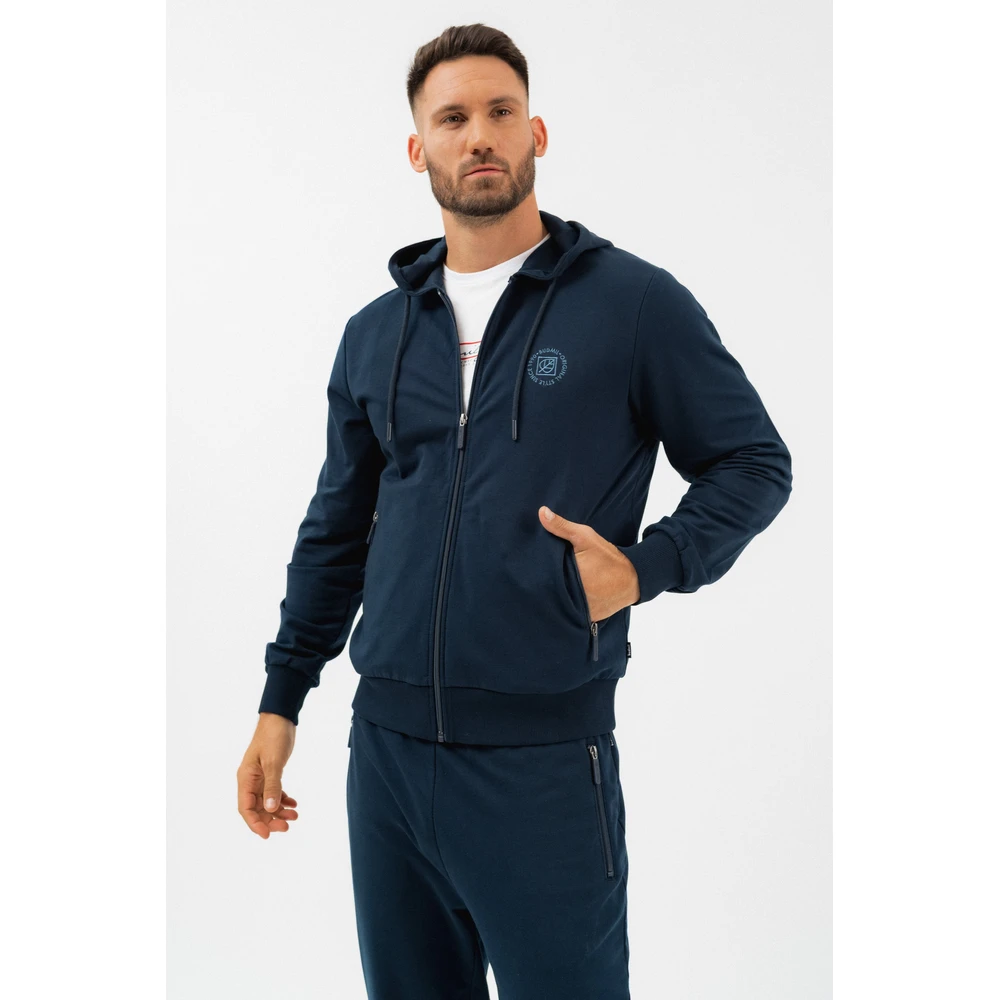 BUDMIL Hooded szabadidőfelső Man S dark blue