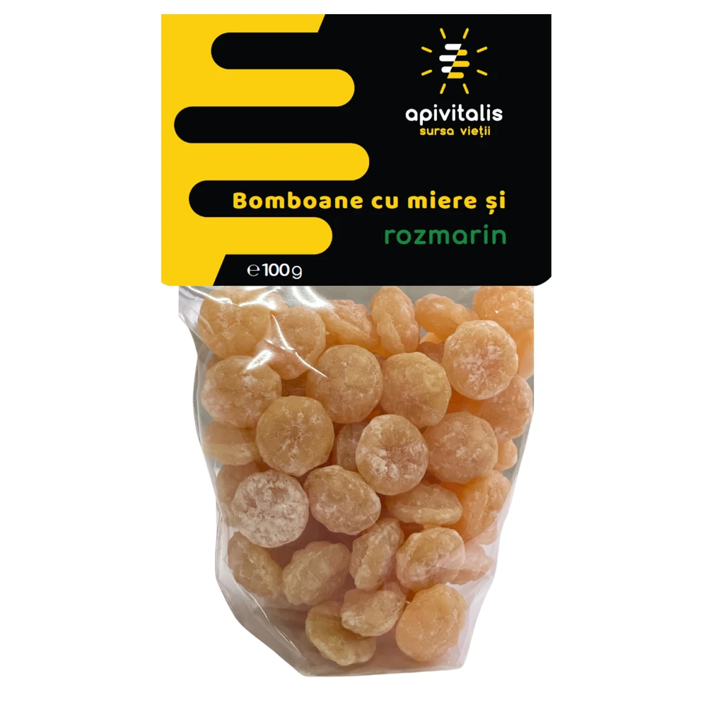 APIVITALIS mézes cukorka rozmaring 100g 100802
