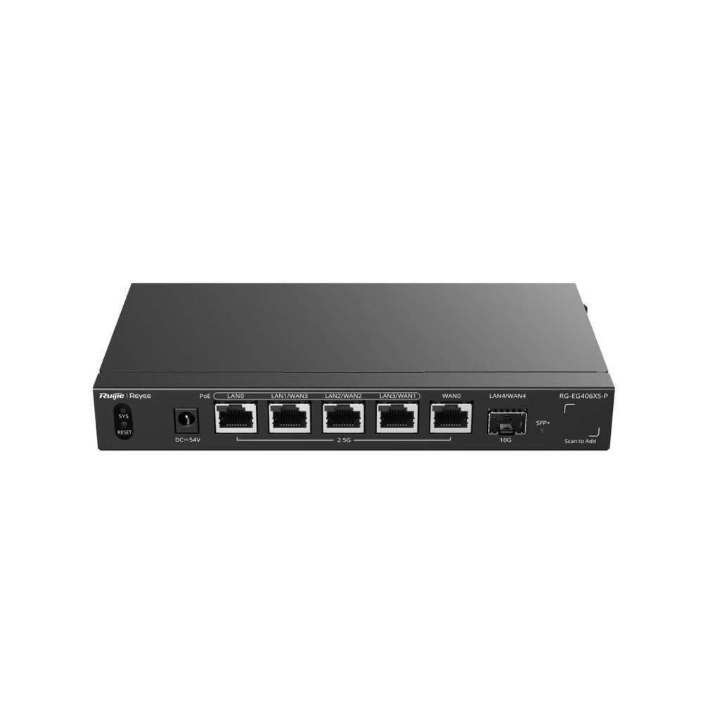 RUIJIE RG-EG406XS-P Reyee 5-Port 2.5G Cloud Managed PoE Router
